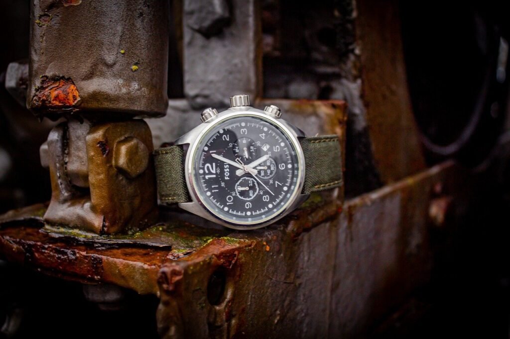 wrist watch, clock, chronograph